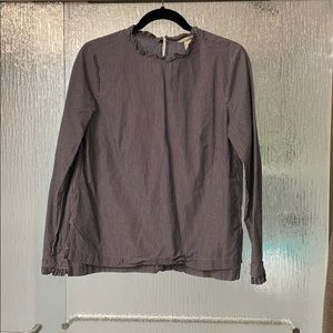 H&M longsleeve blue and white striped blouse